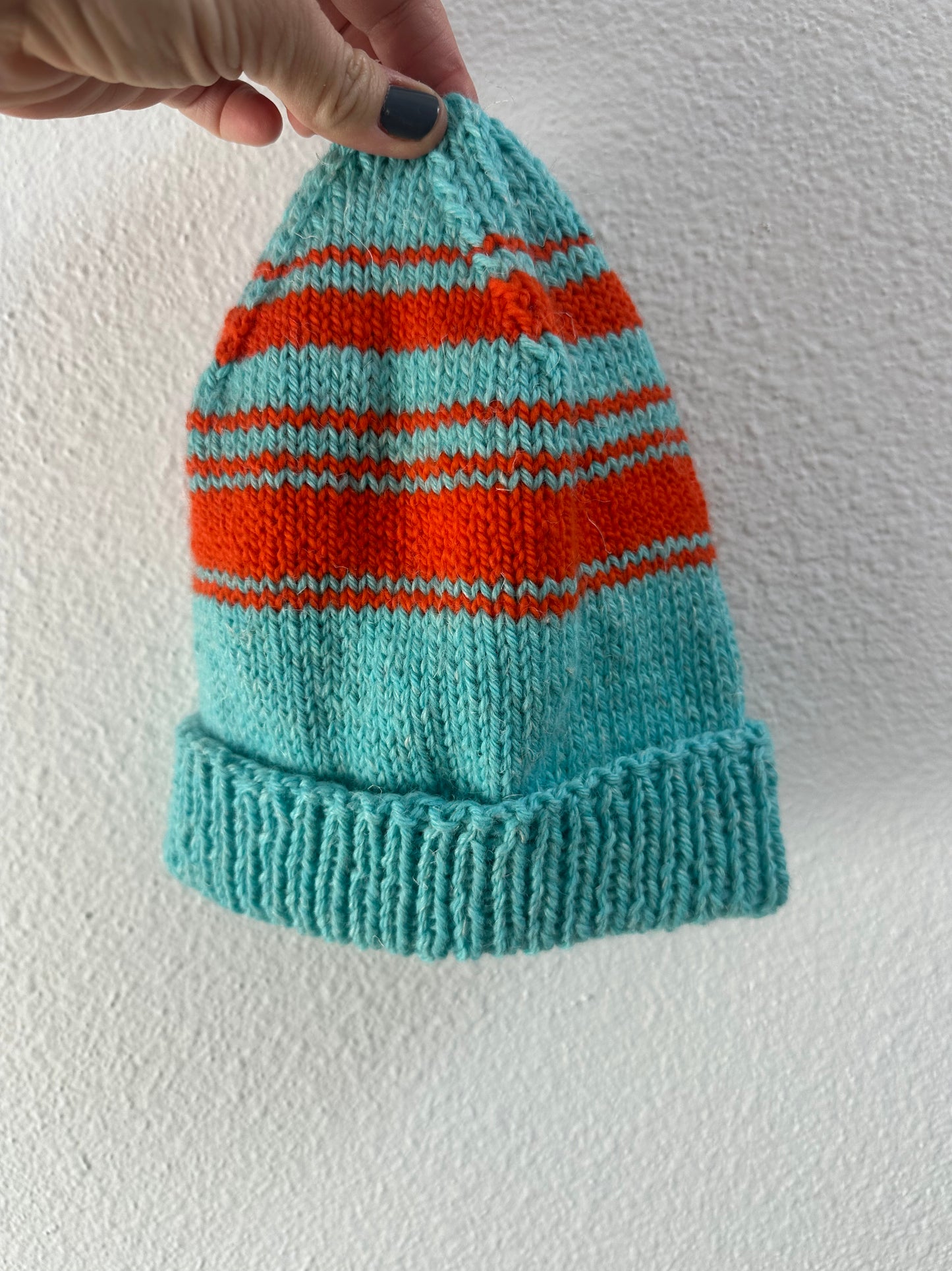 Hand knit Merino Wool Beanie