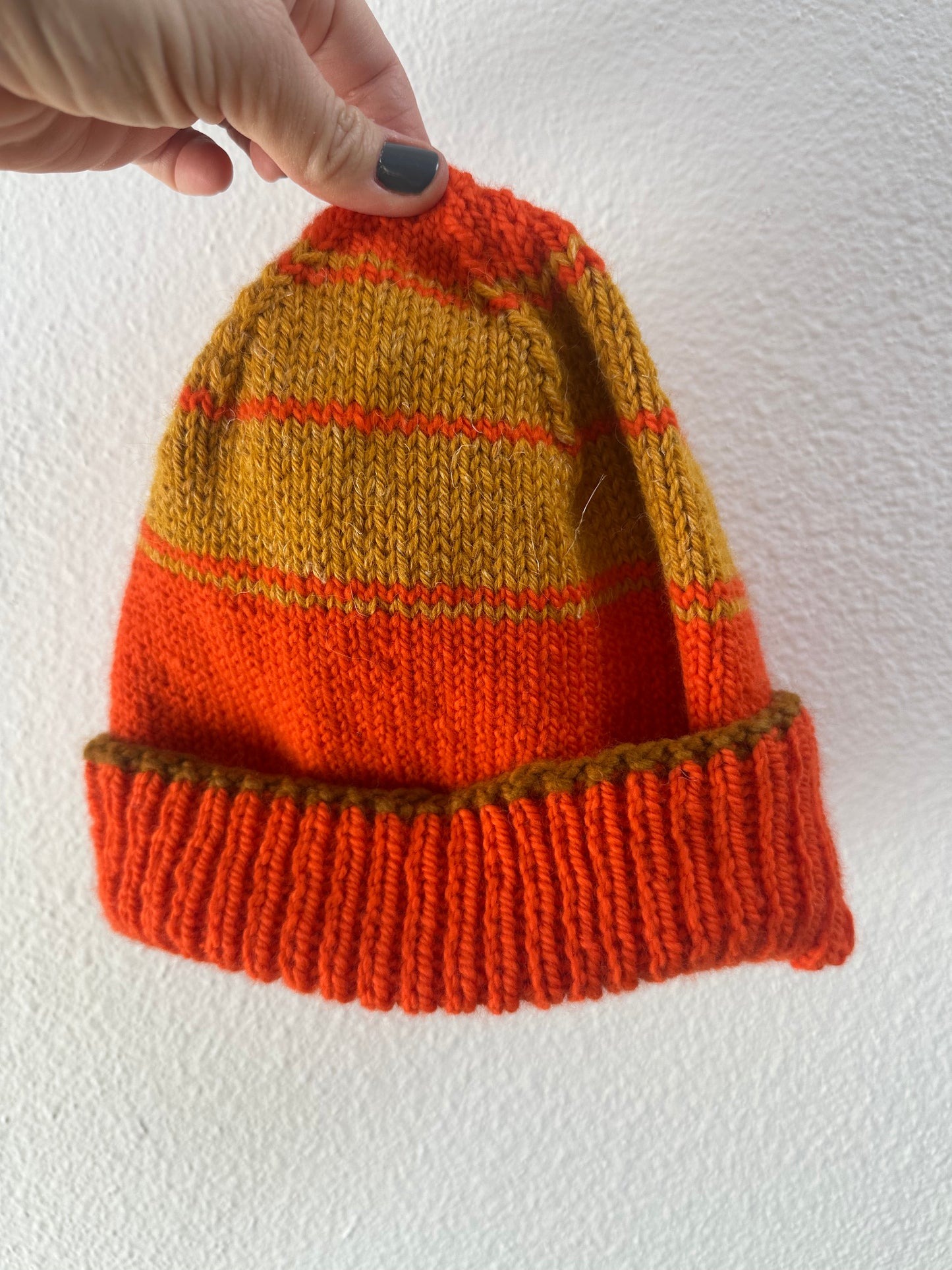 Hand knit Merino Wool Beanie